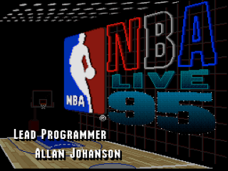 NBA Live 95 title screen for Super Nintendo